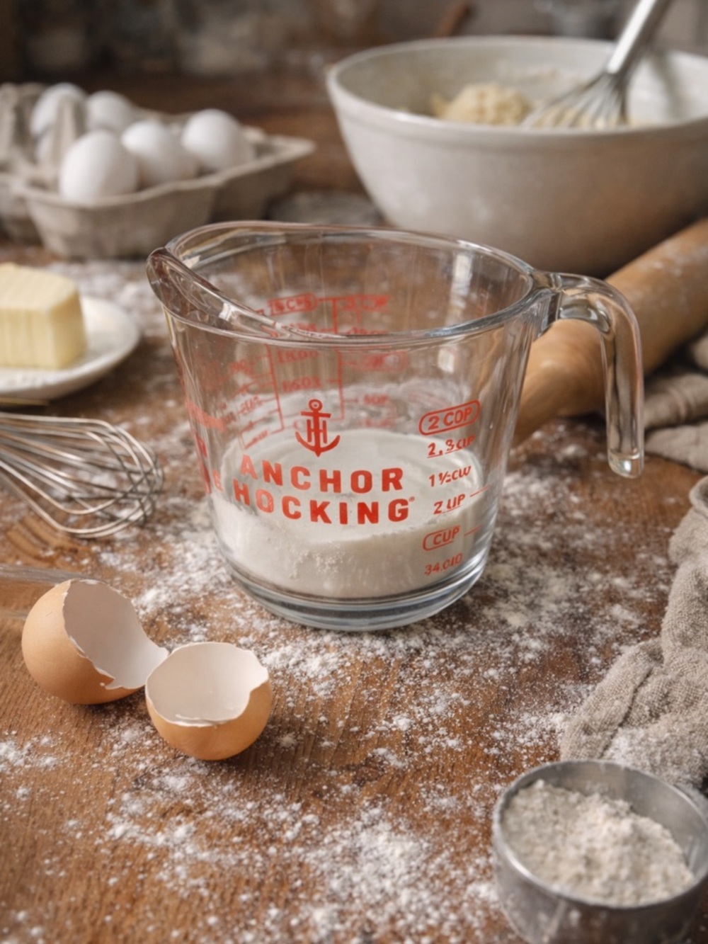 Vintage Anchor Hocking Glass Measuring Cup